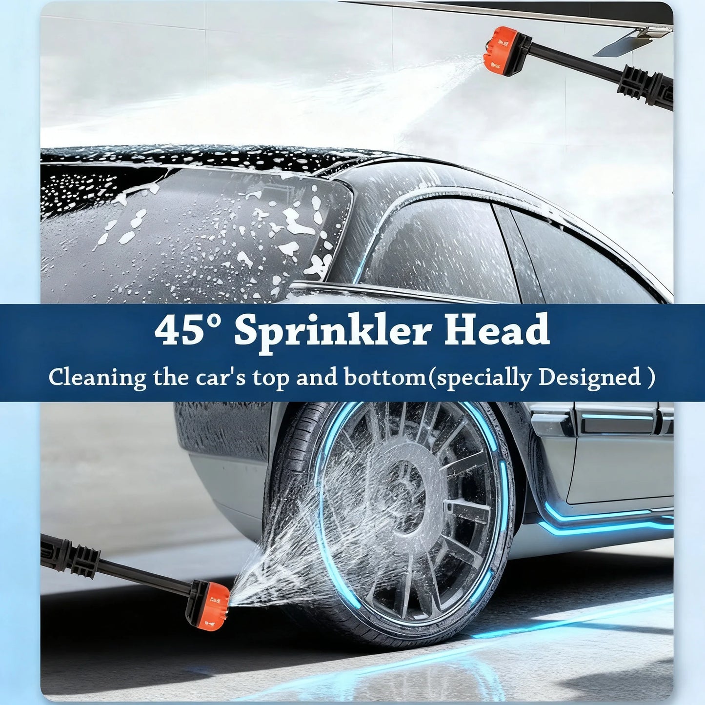 HydroBlast Pro washing a car with high-pressure spray