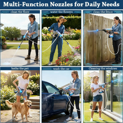 HydroBlast Pro adjustable nozzle spray patterns